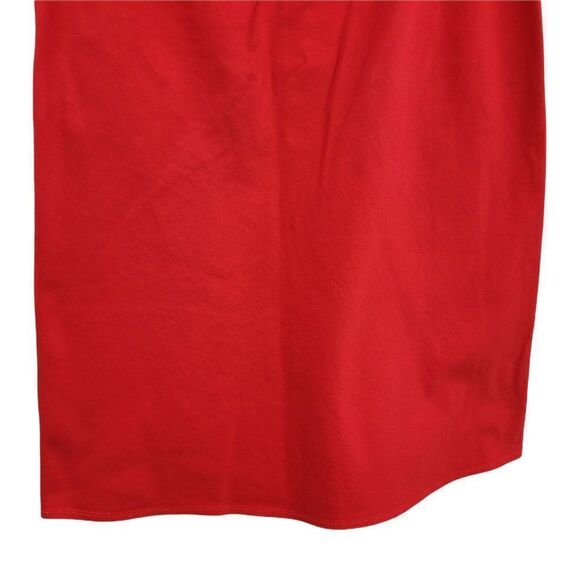 Southwestern Novelty Cactus Embroidered Stretch A-line Tea Length Skirt Red Sz 6 - Picture 7 of 9